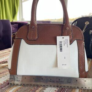 Guess White and Brown Purse